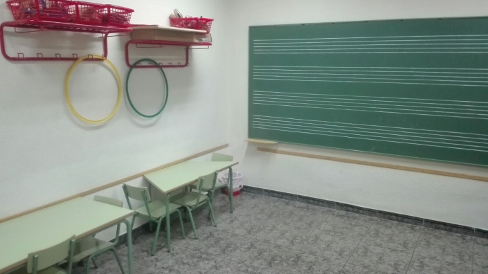 Aula de iniciación musical. Escuela Música Guardia Civil Valencia